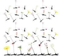 ibasenice Pinzas para Pelo con Diseño de Brotes de Soja y Hongos, Accesorios Divertidos de Plástico y Hierro, 48 Piezas para Mujeres en Fiestas y Festivales Estilo Varios estilos