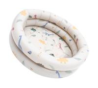ibasenice Piscina Infantil Hinchable Redonda para Pequeña y Portátil con Diseño de Dinosaurio Retro para Interiores y Exteriores Verano