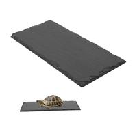 ibasenice Pizarra Comedero De Piedra Plato para Tortugas Plato para Lagartos Bebedero para Baño para Reptiles
