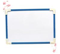 ibasenice Pizarra Magnética Doble Cara Borrable para Tablero de Dibujo y Escritura con Marco Plástico Azul y Blanco para Creatividad y Mensajes Familiares