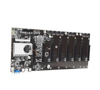 ibasenice Placa Base para Minería Gpu 8 Ranuras Pcie, CPU Integrada, Memoria Ddr3 Consumo de Energía para Máquina Minera Segura