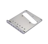 ibasenice Placa de Puente de Guitarra Eléctrica Carga Superior para Modelo Tl Recorte para Pastilla Humbucker Acero Inoxidable Repuesto Accesorio 98X80X11Mm Plata