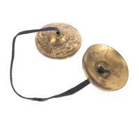 ibasenice Platillos de Dedo de Cobre Nepalí para Danza del Vientre, Instrumento de Percusión Étnico, Compactos y Ligeros, Símbolos Musicales y Mini Gong para Meditación y Ritual Tibetano