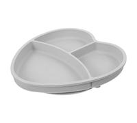 ibasenice Plato de para Niña con Ventosa Antideslizante Plato Dividido Forma de para Entrenamiento de Alimentación Infantil Resistente y Práctico para Pequeños Color Gris