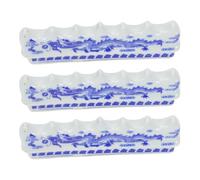 ibasenice Porta Pinceles de Cerámica Estilo Chino para Caligrafía, Soporte para Bolígrafos y Pinceles, Fácil de Almacenar, Adecuado para Escritorio, Pack de 3 Piezas