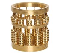 ibasenice Portalápices de Latón Forma de Ábaco, Dorado, para Bolígrafos y Brochas de Maquillaje, Almacenamiento de Papelería y Objetos Pequeños, Estilo Chino Vintage, Decoración