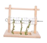ibasenice Poste De Soporte para Loros De Madera Maciza Perchas Naturales para Periquitos Percha De Cuerda De Loro Percha De Loro Parque Infantil Percha De Pata Perca Parque De