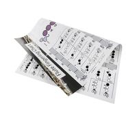 ibasenice Póster Gráfico de Acordes para Flauta, Tabla de Notas para Principiantes, Papel Estucado Resistente, Tamaño Pequeño, Referencia Visual para Aprendizaje y Práctica Musical