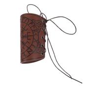 ibasenice Protector de Brazo de PU Estilo Punk Ajustable para Cosplay Diseño Vintage Vikingo, Accesorio de Disfraz Cómodo y Fácil de Llevar para Fiestas y Actores