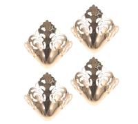 ibasenice Protectores Invisibles para Punta de Zapatos de Tacón Elevado Dorados, Resistentes a Golpes, de Hierro Elegante para Reuniones Formales, 2 Pares