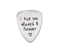 ibasenice Púa de Guitarra Púa de Ukelele de Acero de Titanio Inglés I Pick You Accesorio para Instrumentos Musicales Colgante Guitarra Acústica y Eléctrica Obsequio Diy