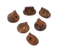 ibasenice Puentes de Ébano Tigre Duraderos para Erhu, Set de 6 Piezas (3 Ovalados y 3 Triples), Accesorios de Madera Reutilizables para Instrumentos Folclóricos, Perfectos Color Aleatorio