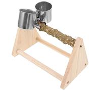 ibasenice Puesto De Soporte De Madera para Comedero Soporte para Entrenamiento De Plataforma para Percha De Madera Accesorio De Interior