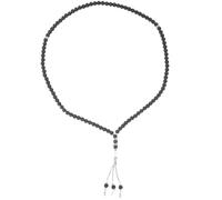 ibasenice Pulsera Budista de Cuentas Negras de Superficie Lisa y Diseño Vintage, Accesorio Práctico para Oración y Peregrinación en Meditación