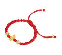 ibasenice Pulsera de Conejo del Zodiaco Chino Roja de Cuerda Trenzada Unisex para Protección y Suerte Año Chino, Accesorio Artesanal Ajustable para Mujeres y Hombres