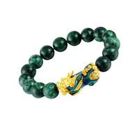 ibasenice Pulsera Feng Shui de Piedras Preciosas Pi Yao Cambio de Color, Elástica, 10 Mm, Mujer, Amuleto de Protección y Buena Suerte para Uso Diario y Viajes