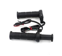 ibasenice Puños Calefactables Eléctricos para Manillar de Motocicleta Diámetro 22 Mm Material PVC y Metal Temperatura Ajustable para Moto Fácil Instalación Par Negro