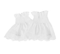 ibasenice Puños de Encaje Plisados Desmontables Volantes para Mujer, Brazaletes Falsos de Manga Estilo Lolita, Accesorio Vintage Floral para Fiestas y Uso Diario