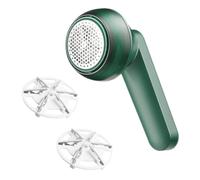 ibasenice Quitapelusas Eléctrico Recargable para Ropa 2 Cuchillas de Repuesto Color Verde Portátil y Práctico para Suéteres Mantas y Cortinas