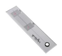 ibasenice Regla Calibradora Doble Cara Para Calibración Profesional y Práctica De Aguja y Pastilla De Fonógrafo De Vinilo, Superficie De Vidrio Antideslizante, Color Blanco, Fácil De Usar