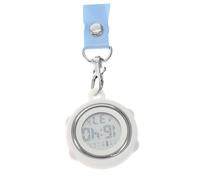 ibasenice Reloj de Enfermera Digital Llavero y Diseño de Hebilla, Carcasa Plástica, Azul Correa Tejida, para Profesionales Médicos en Hospital, Compacto y Resistente Color Aleatorio