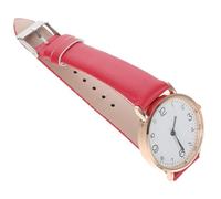 ibasenice Reloj de Mujer Sencillo Digital Correa de Cuero Roja Ultradelgado Estilo Informal para Uso Diario Ligero y Cómodo