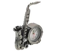 ibasenice Reloj Despertador Forma de Saxofón Escala de Clara y Visible Diseño Varios Estilos de Plástico Retro Diseño y Estilo Sencillo Varios Estilos para Dormitorio y Varios Estilos