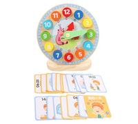 ibasenice Reloj Educativo de Madera para Juguete Didáctico Resistente para Aprender la Hora Desarrollo de Habilidades Lógicas y Matemáticas para Preescolar y Enseñanza Temprana