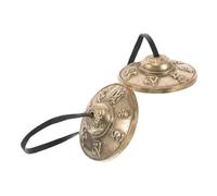 ibasenice Repique de Campanas Nepal Platillos Tingsha Instrumento de Percusión Compacto para Meditación y Yoga Hecho Mano con Campanas de Carillón Tingsha