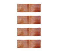 ibasenice Reposa Palillos Creativo Forma de Barco de Madera Nanmu para Tenedores y Cucharas en Casa, Paquete de 4 Piezas para Comedor y Hotel