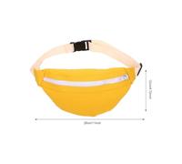 ibasenice Riñonera Infantil de Lona Amarilla Unisex Bandolera Ligera y Ajustable Niña Bolsa de Almacenamiento para Objetos Pequeños Adecuado para Actividades al Aire Libre y Ocio