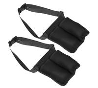 ibasenice Riñonera Porta Aceites Esenciales Negra con 2 Bolsillos, Cinturón Ajustable para Botellas de Masaje, Bolsa de Cadera para Aromaterapia Profesional y Uso en Terapeutas