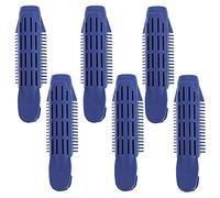 ibasenice Rizador de Cabello Abs Azul 6 Piezas, Pinzas para Peluquería Que No Dañan el Cabello, Accesorio para Moldear Rizos Naturales y Volumen en Mujeres y Madres