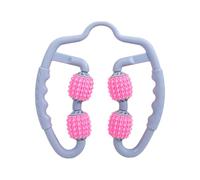 ibasenice Rodillo Masajeador Manual para Piernas y Muslos Masaje Profundo para Pantorrillas y Cuello Alivio Muscular Portátil Color Rosa