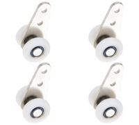 ibasenice Rodillos Deslizadores para Cortinas y Puertas Corredizas de Armario, 4 Piezas, Nylon y Hierro, Deslizamiento Suave para Ventanas y Cuadros Colgantes