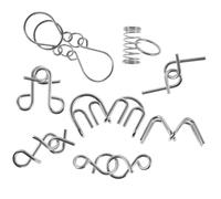 ibasenice Rompecabezas De Metal y Acertijos para Personas Mayores, 8 Piezas, Actividades Cognitivas, Juegos Anti-Edad, Ejercicios De Memoria y Razonamiento, Set Completo para Pacientes Adultos