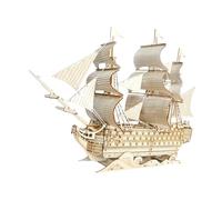 ibasenice Rompecabezas De Modelo De Barco Antiguo De Madera Decoración Oceánica Rompecabezas De Madera 3D Kit De Construcción De Modelos De Barcos Decoración De Mesa