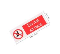 ibasenice Señal de Advertencia Autoadhesiva de Pvc No Se Siente Aquí, Calcomanía Resistente Decoloración para Almacenes y Hoteles, 150x50 Mm