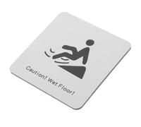 ibasenice Señal Placa de Aluminio-plástico Resistente de Piso Mojado de Advertencia y Fácil de Instalar Adhesivo Color Plata para Múltiples Entornos