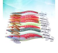 ibasenice Señuelos De Pesca Calamar Luminosos Nocturnos 3 Plástico Resistente 10 Piezas Set para Pesca En Aguas Profundas y Saladas
