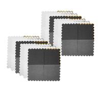 ibasenice Servilletas de Papel Desechables Negras y Bordes Festoneados Dorados y Plateados 25 X 25 CM Paquete de 60 Unidades para Fiestas Cumpleaños y Eventos Elegantes