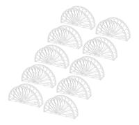 ibasenice Servilletero Transparente Tipo Abanico de Plástico Reutilizable para Servilletas, Soporte Estable para Encimera, 10 Unidades, Adecuado para Cocina, Bar y Restaurante