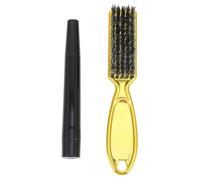 ibasenice Set Cuidado Facial para Hombre Lápiz para Rellenar Bigote y Delinear Forma, Material Abs, Color Negro y Dorado, Adecuado para Uso Diario