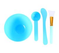 ibasenice Set de 1 Cuenco para Mascarilla Facial Brocha de Silicona Azul, Fácil de Usar y Limpiar, Adecuado para DIY de Mascarillas y Cuidado Facial en Casa
