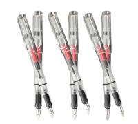 ibasenice Set de 6 Bolígrafos de Caligrafía Diseño Transparente y Punta de 0.7 a 2.9mm, Pluma Estilográfica de Caligrafía Ligera y Cómoda para Decoracion Colegio y Estudiantes