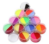 ibasenice Set de Pintura Facial Multiusos Pigmento en Polvo Soluble en Agua y Lavable, 1 Juego de Maquillaje Corporal Colorido para Fiestas y Eventos