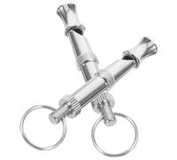 ibasenice Silbato para Perros de Metal 2 Piezas Sonido Ultrasónico y Cordón, Accesorio para Entrenamiento Canino Manos Libres y Control de Ladridos
