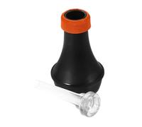 ibasenice Silenciador de Trompeta Mini Abs Ligero, Sordina Recta Naranja con Boquilla Negra y Transparente para Trompeta, Reductor de Ruido para Práctica en Instrumento de Viento Metal