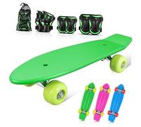 ibasenice Skateboard Completo para Principiantes y Adultos Set de Patineta con Protección Diseño y Material Duradero para Color Verde