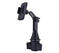 ibasenice Soporte Ajustable Negro de Coche Portavasos para Teléfono Móvil de Abs, Instalación Fácil y Base Extensible para Uso en Automóvil y Camión